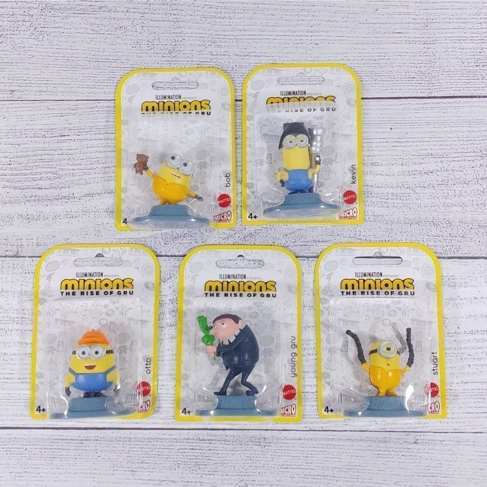 Minions The Rise of Gru Micro Collection Figures (A) Lot of 5 NEW